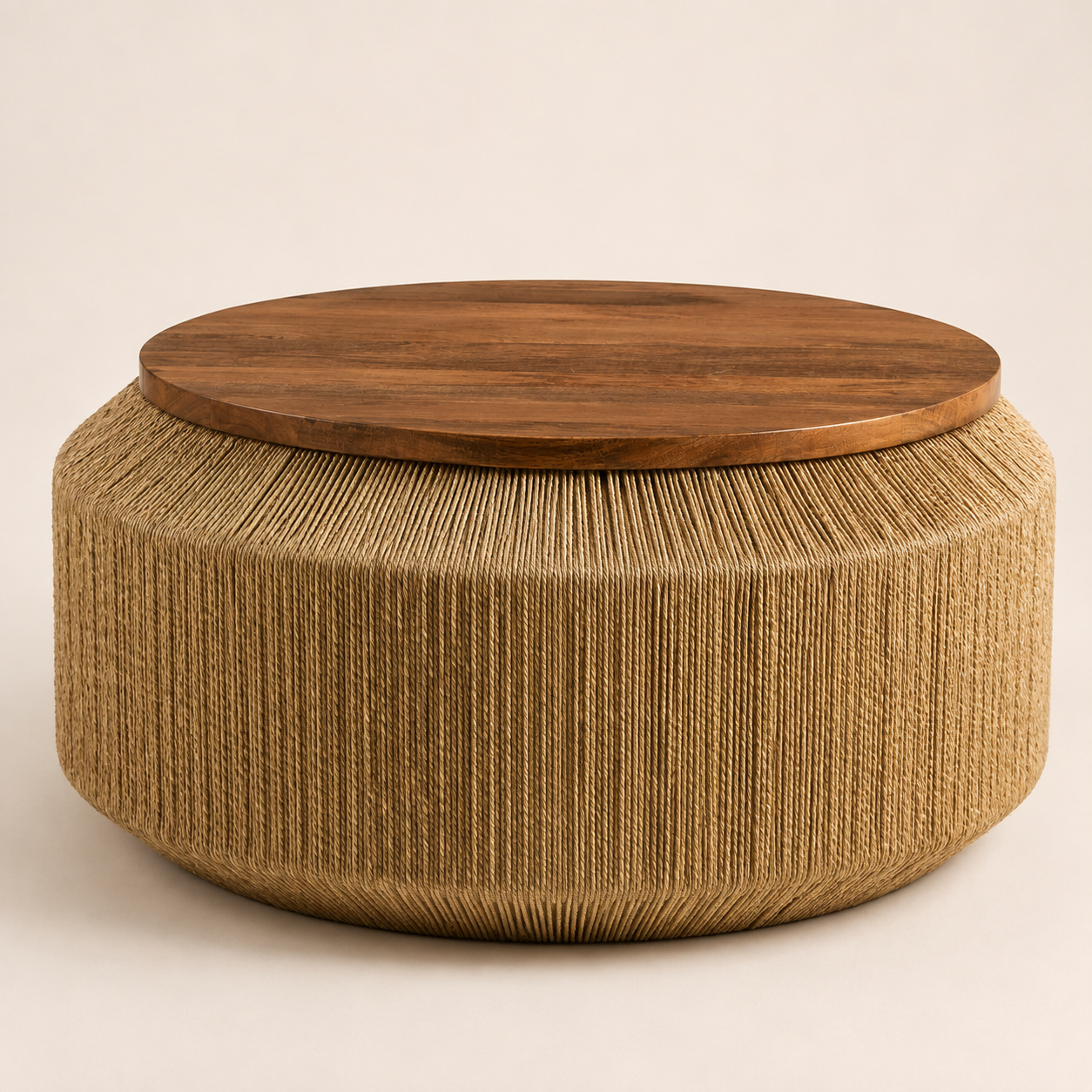 Tulum Seagrass Drum Coffee Table