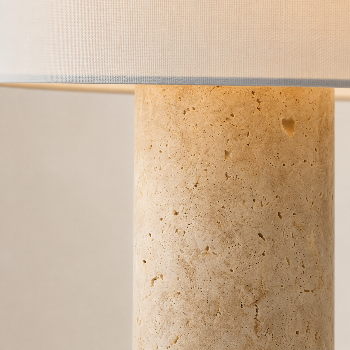 Lucca Travertine Stone Table Lamp