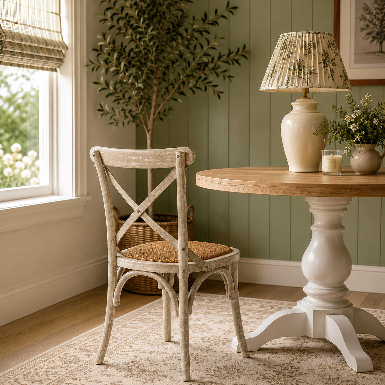 Millbrook Elm & Rattan Chair