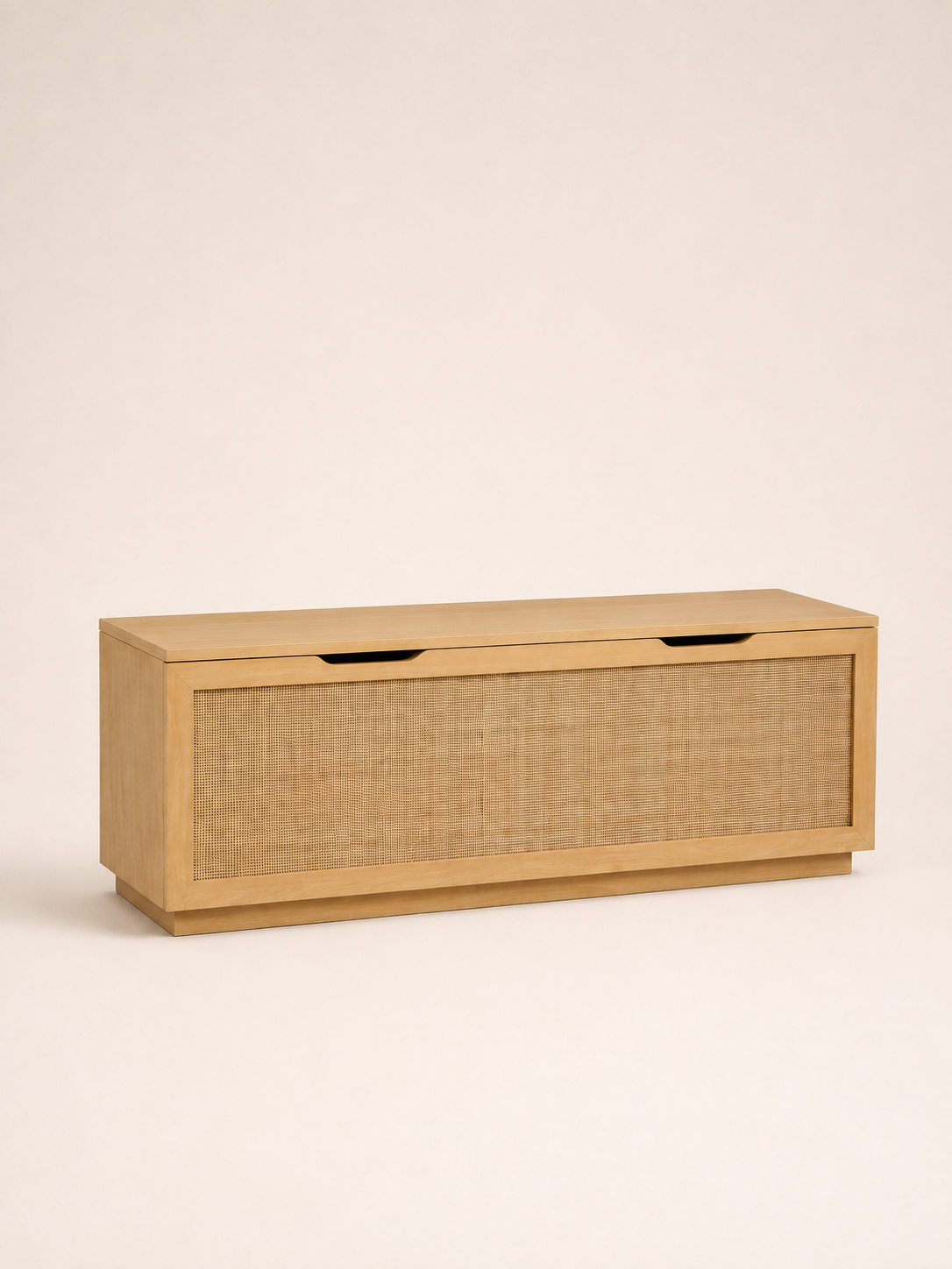 Bellweather Rattan Storage Bench – Oak
