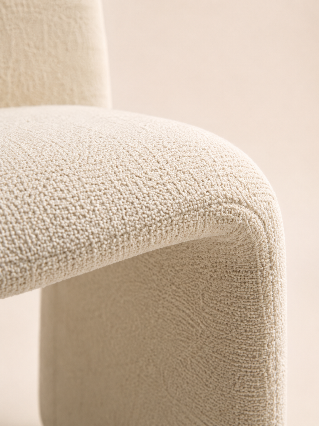 Aveline Boucle Arch Dining Chair – Ivory