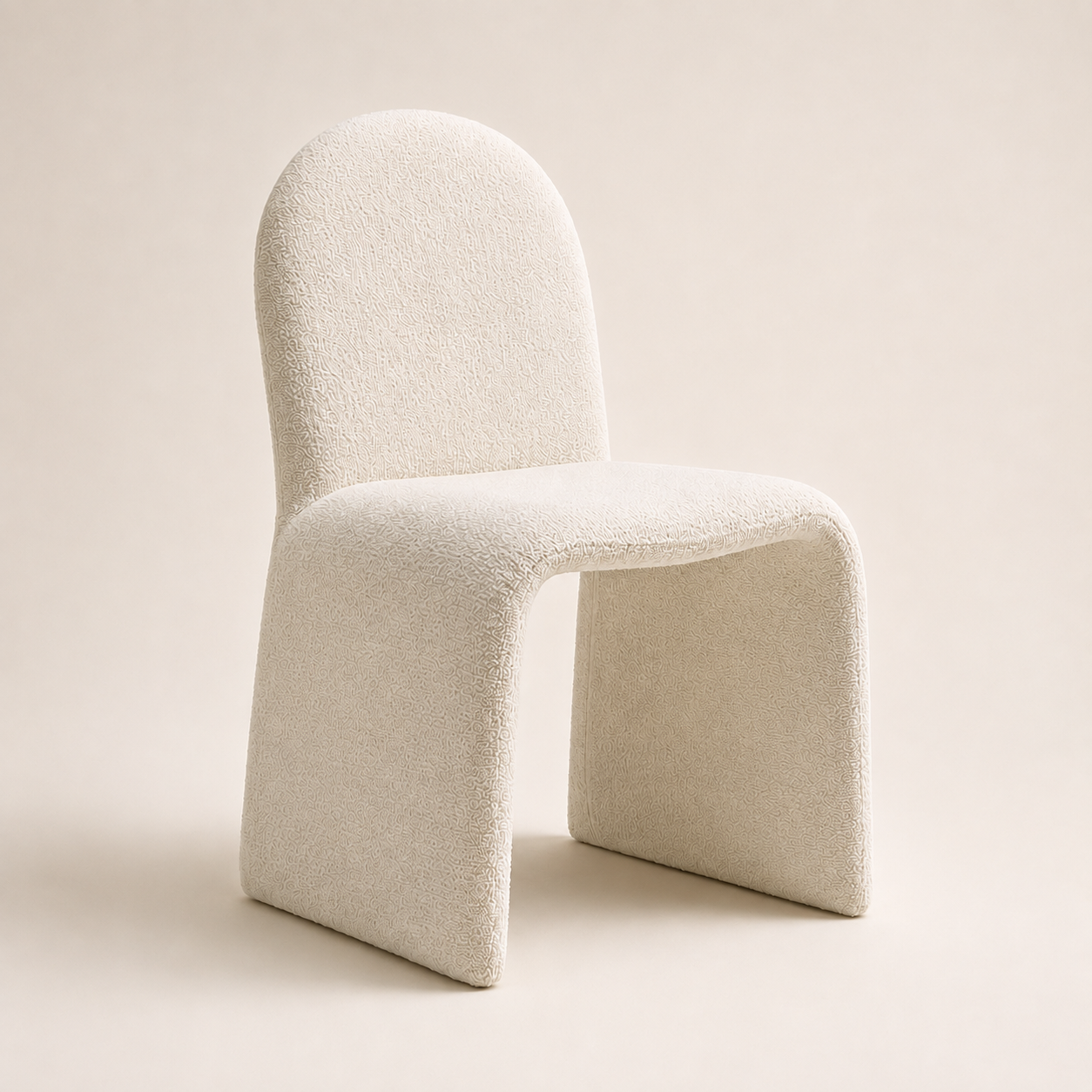 Aveline Boucle Arch Dining Chair – Ivory