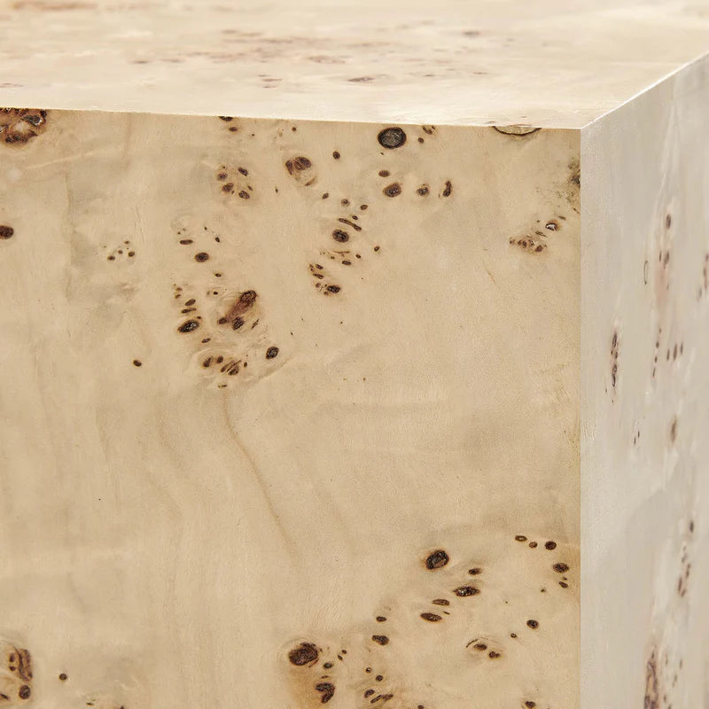 Burl Wood Square Coffee Table
