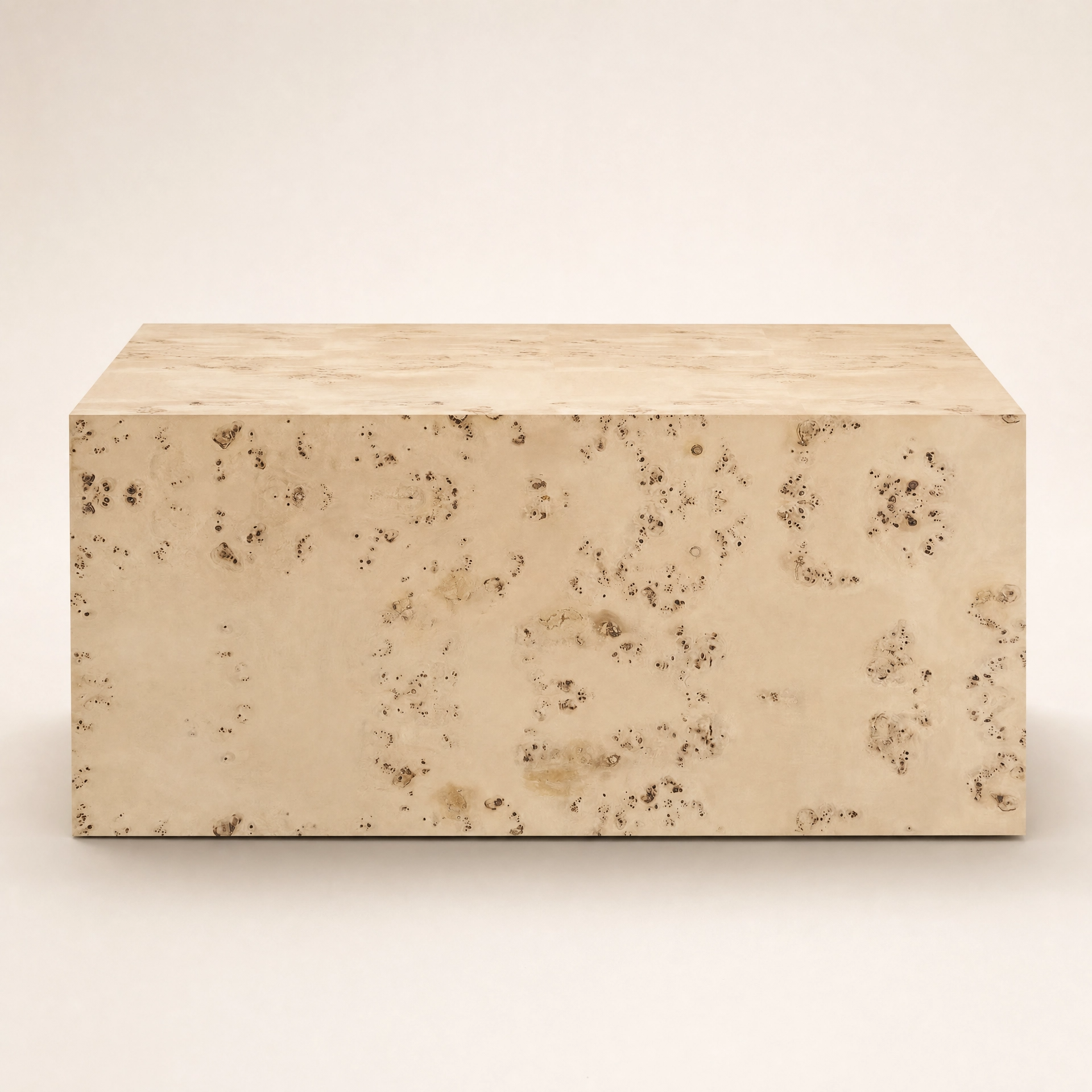 Burl Wood Square Coffee Table