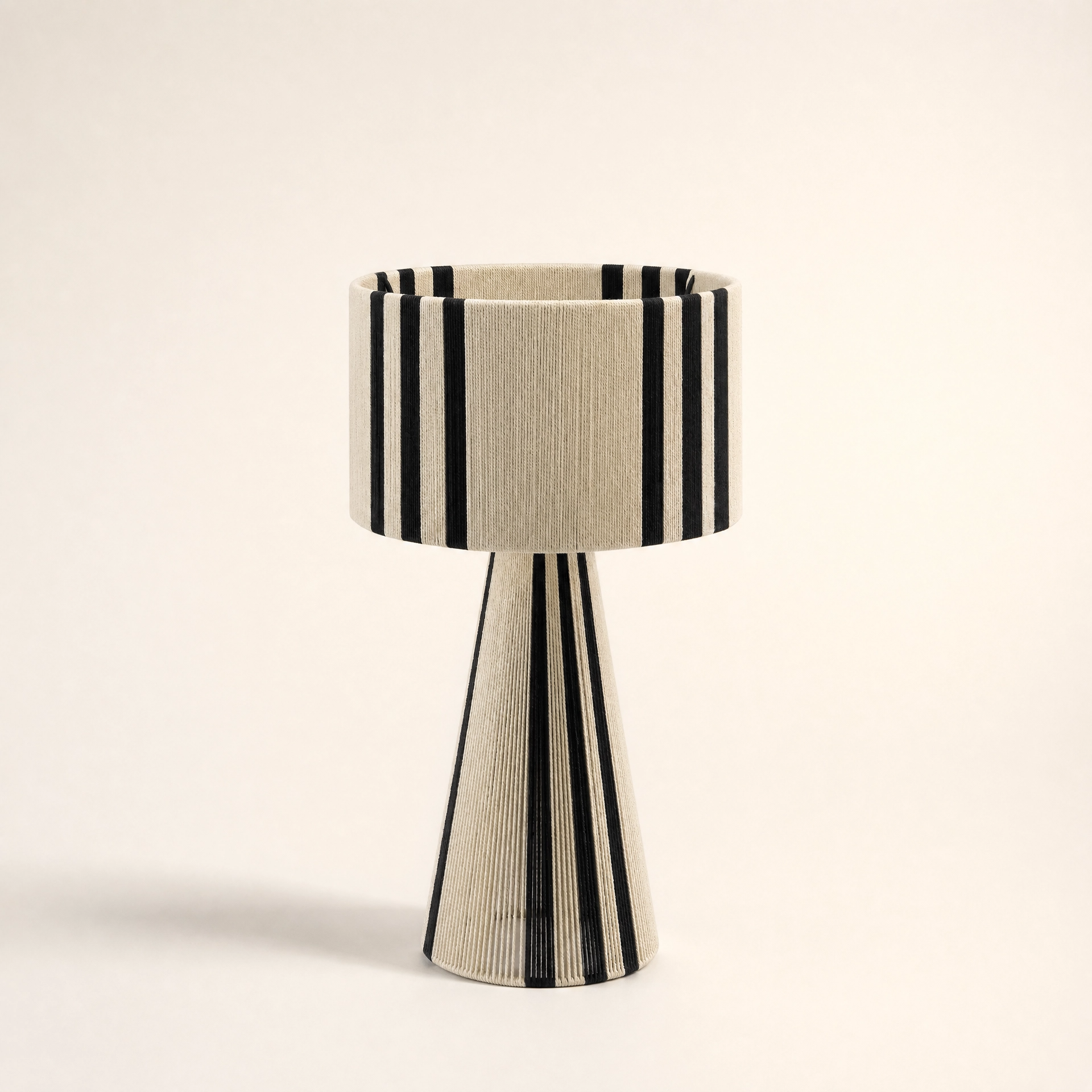 Marrakesh Woven Cotton Table Lamp — Noir