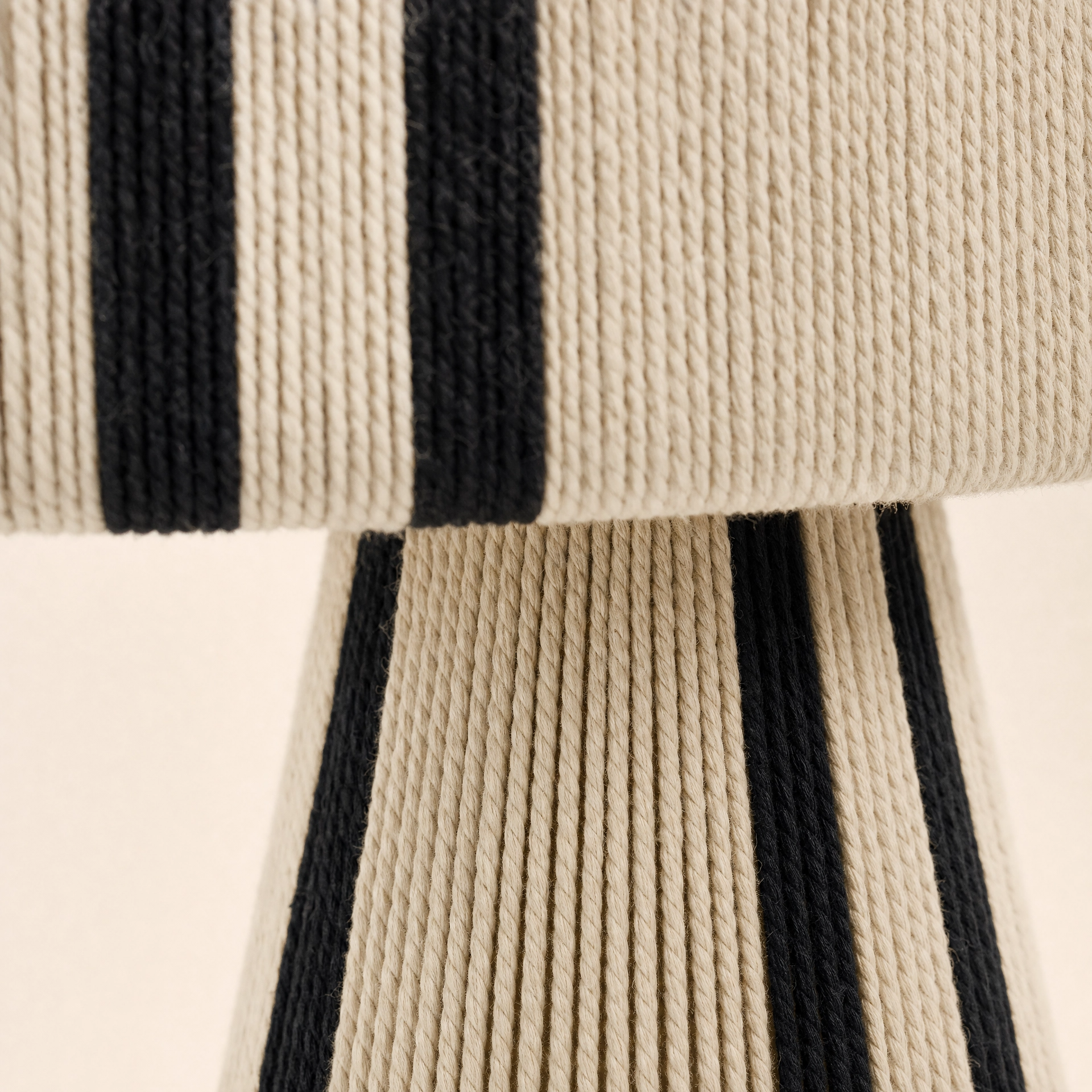 Marrakesh Woven Cotton Table Lamp — Noir