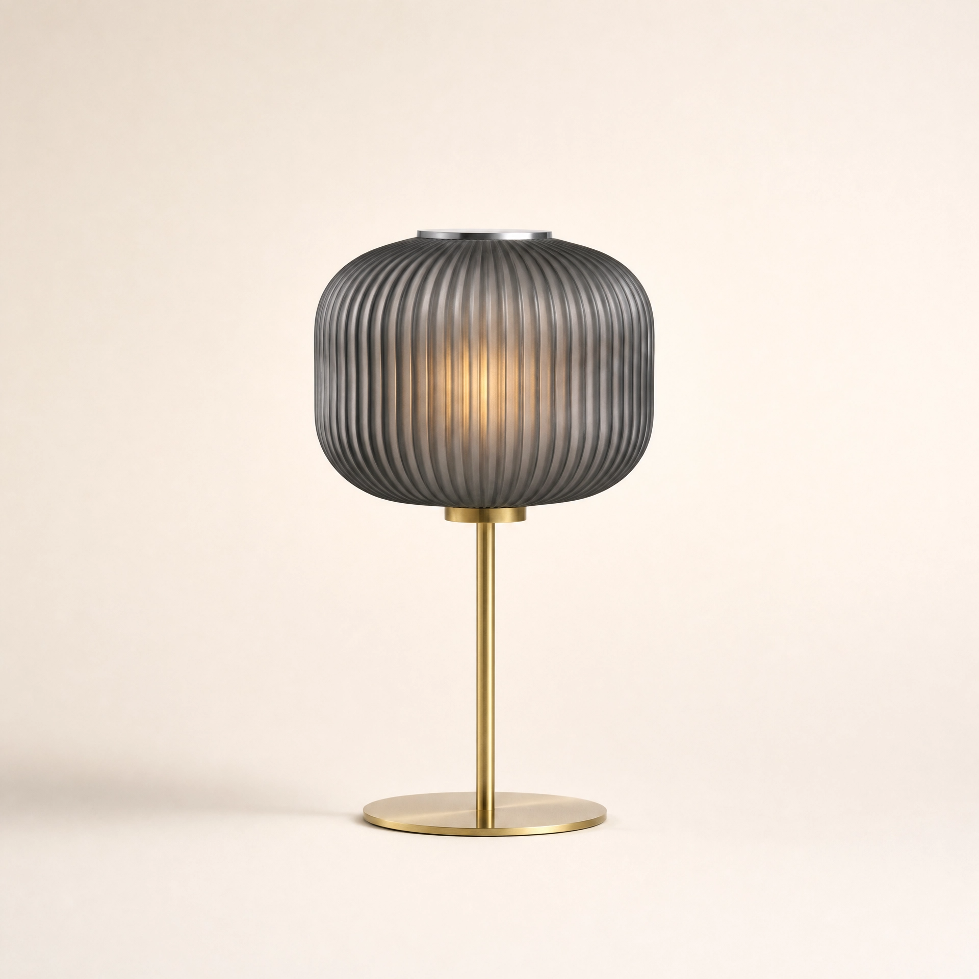 Reverie Ribbed Glass Sphere Table Lamp