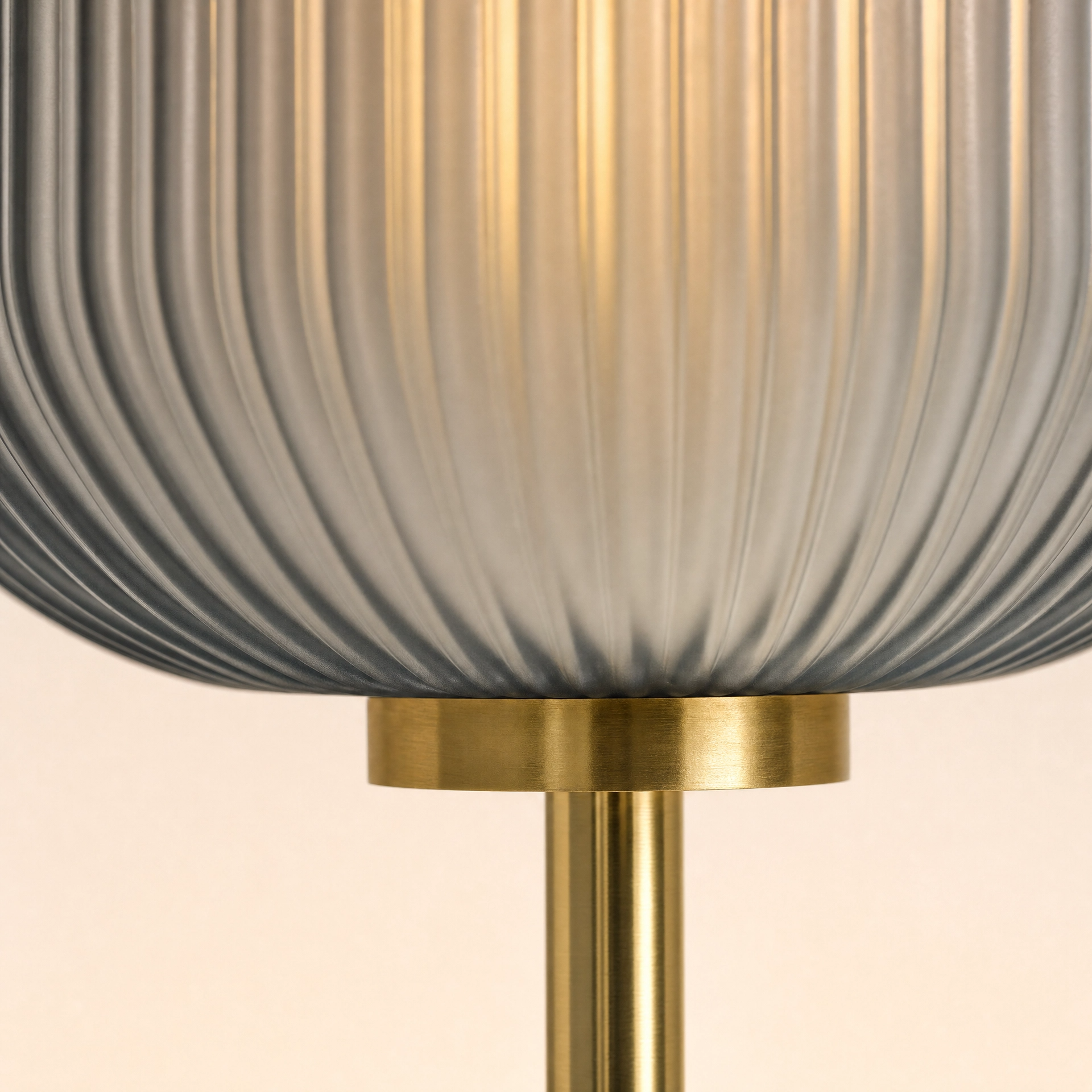 Reverie Ribbed Glass Sphere Table Lamp